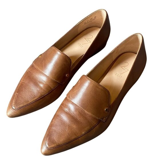 Edit 27 by Naturalizer Harlie Pointed Toe Slip-On Flats 7M Chestnut Brown #342H - Picture 1 of 9
